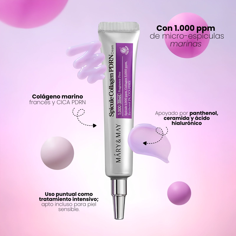 CREMA COREANA CON ESPICULAS MARINAS Y COLAGENO MARY&MAY SPICULE COLLAGEN PDRN - 4