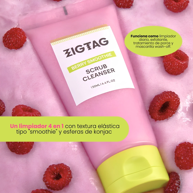 LIMPIADOR EXFOLIANTE COREANO DE BERRIES ZIGTAG 130ML - 2