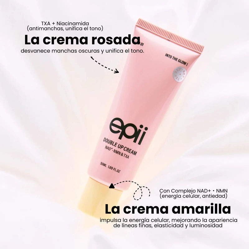 CREMA DUAL COREANA ANTIEDAD E ILUMINADORA CON NAD+ NMN Y TXA MARCA EPII - 50ML - 3