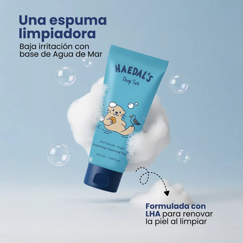 ESPUMA LIMPIADORA HIDRATANTE COREANA HAEDALS - 100ML - 2