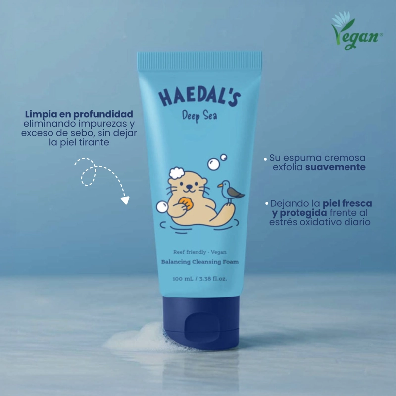 ESPUMA LIMPIADORA HIDRATANTE COREANA HAEDALS - 100ML - 3