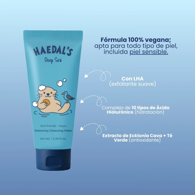 ESPUMA LIMPIADORA HIDRATANTE COREANA HAEDALS - 100ML - 4