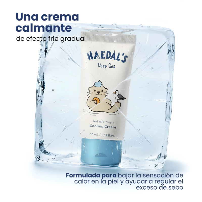CREMA CALMANTE COREANA ANTIROJECES CON EFECTO FRIO HAEDALS - 50ML - 2