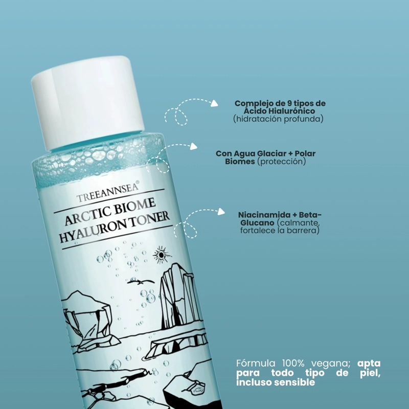 TONICO COREANO HIDRATANTE CON AGUA GLACIAR TREEANNSEA - 200ML - 4