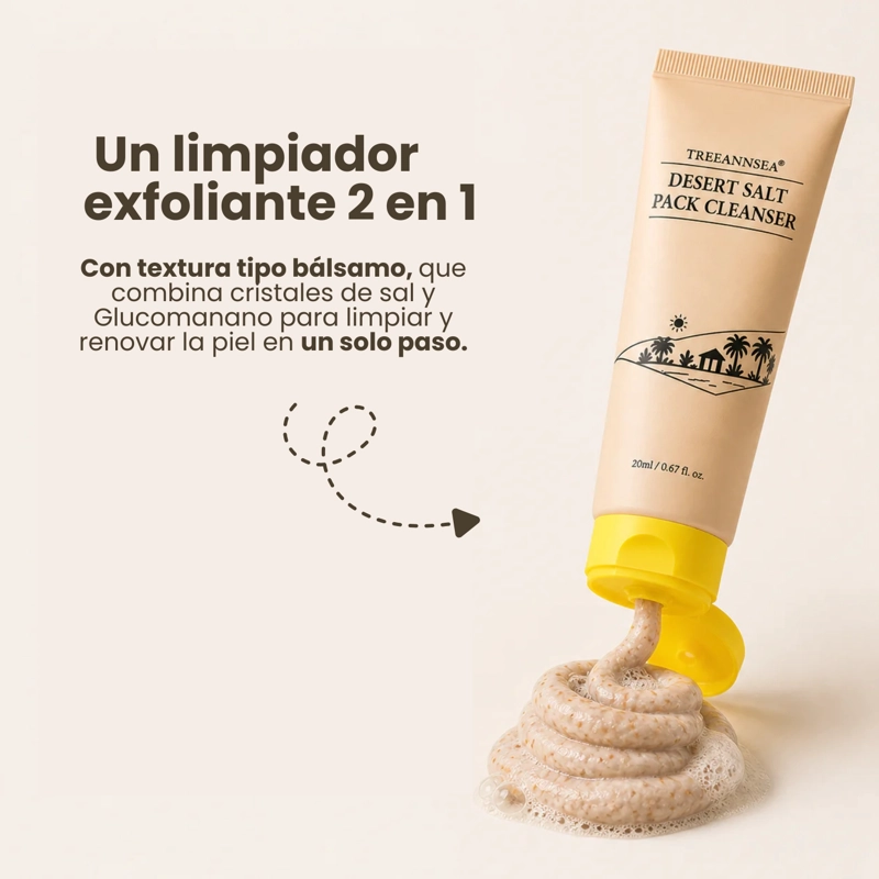 LIMPIADOR EXFOLIANTE COREANO CON SAL DE DESIERTO TREEANNSEA - 150ML - 2
