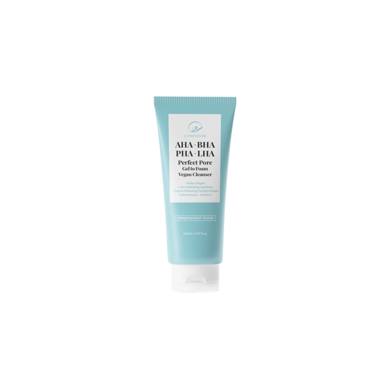 LIMPIADOR EXFOLIANTE COREANO VEGANO CON AHA BHA PHA LHA MARCA O21 - 150ML - 1