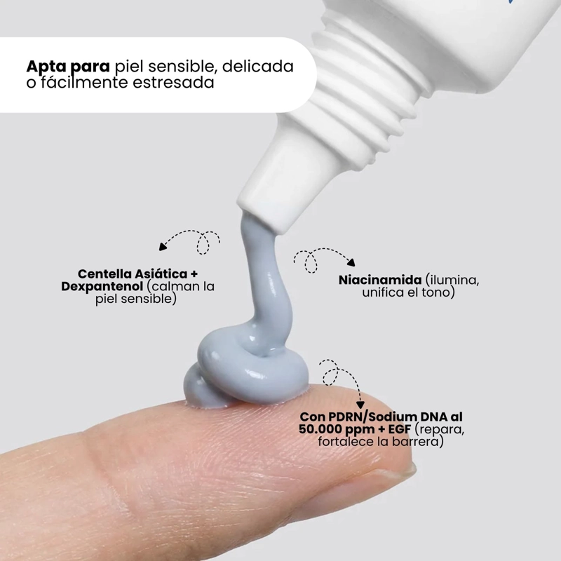 CREMA REJUVENECEDORA HIDRATANTE CALMANTE CON PDRN DE SALMON PARA PIEL SENSIBLE P.CALM - 20ML - 4