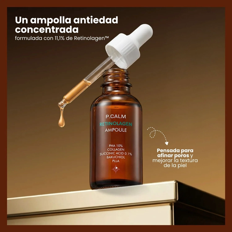 AMPOLLA RETINOLAGEN: RETINAL + COLAGENO VEGANO ANTIEDAD MEJORA TEXTURA DE LA PIEL P.CALM - 30ML - 2