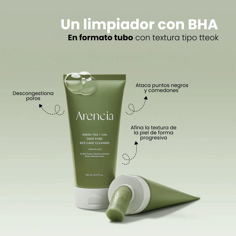 LIMPIADOR EN ESPUMA CON BHA + LHA + BAKUCHIOL PARA POROS MARCA ARENCIA - 150G - 2