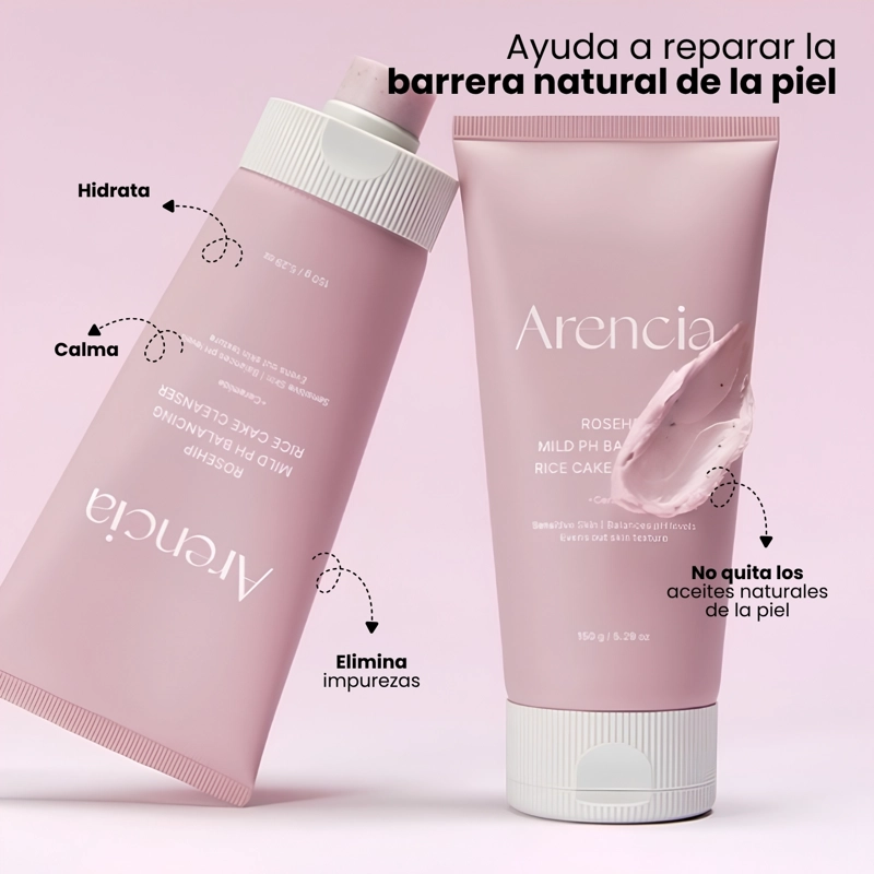 ESPUMA LIMPIADORA SUAVE CON PH BALANCEADO COREANO MARCA ARENCIA - 150G - 3