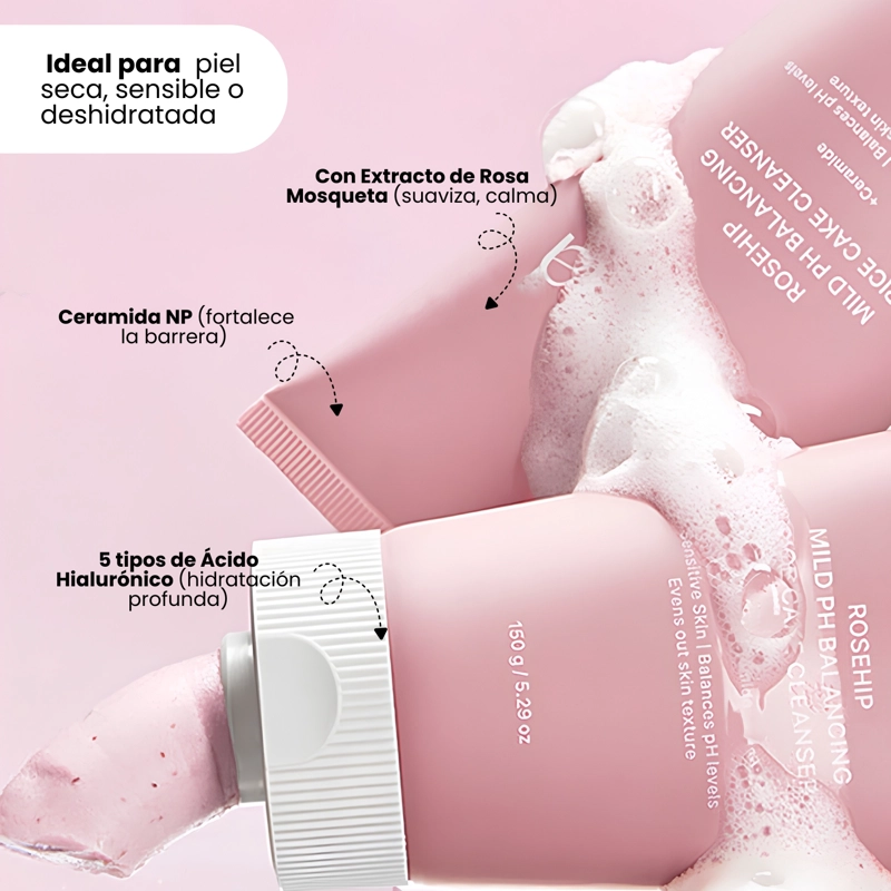 ESPUMA LIMPIADORA SUAVE CON PH BALANCEADO COREANO MARCA ARENCIA - 150G - 4