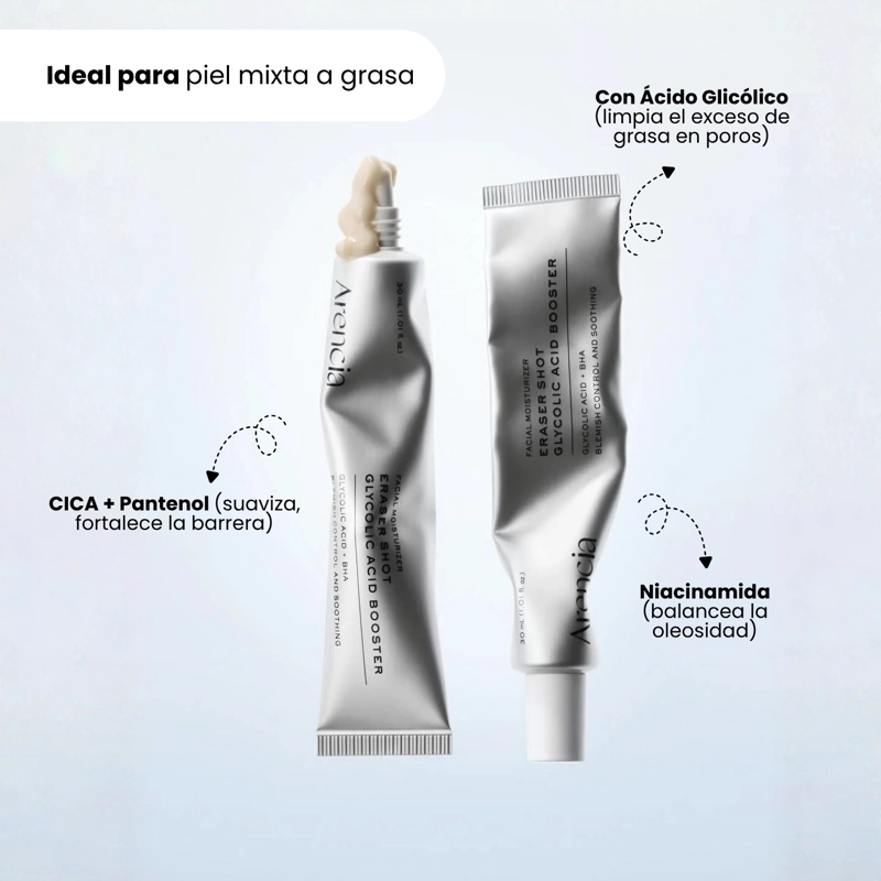 TRATAMIENTO CONCENTRADO DE ACIDO GLICOLICO PARA POROS Y OLEOSIDAD MARCA ARENCIA - 30ML - 4