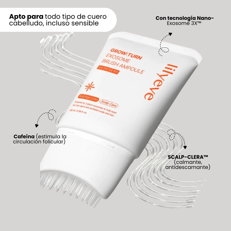 AMPOLLA ANTICAIDA CON EXOSOMAS DE HEARTLEAF PARA EL CUERO CABELLUDO LILYEVE - 100ML - 4
