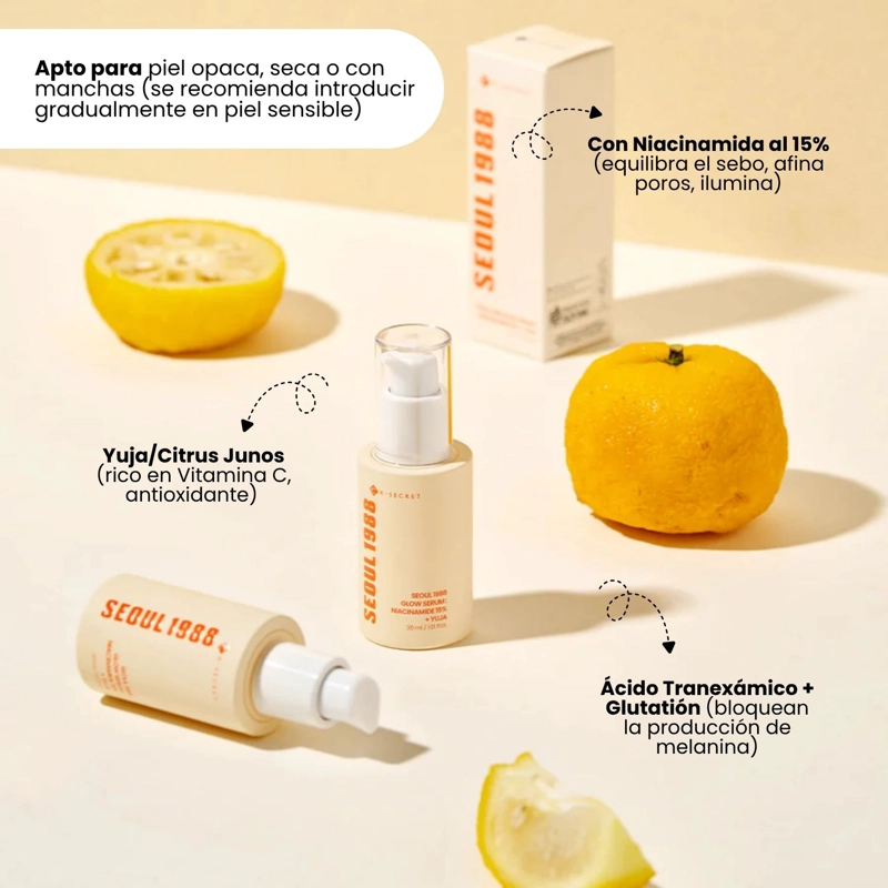 SERUM DE ALTA CONCENTRACION DE NIACINAMIDA Y YUJA ILUMINADOR HIDRATANTE ANTIOXIDANTE KSECRET - 30ML - 4