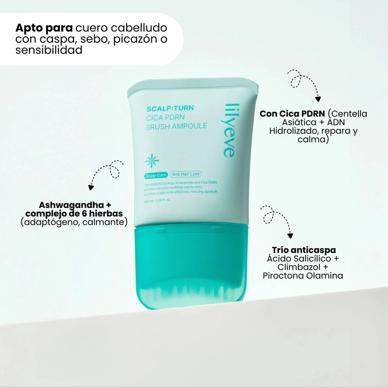 AMPOLLA PURIFICANTE Y CALMANTE PARA CUERO CABELLUDO ANTICASPA MARCA LILYEVE - 100ML - 4