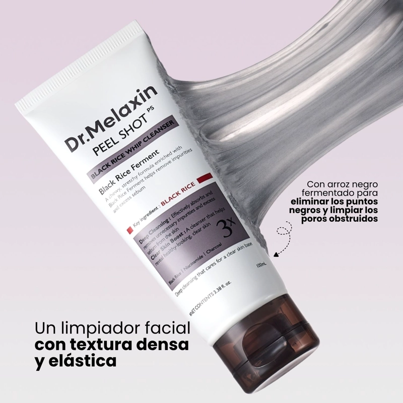 LIMPIADOR ESPUMA PARA POROS CON CARBON, TRIPLE ARCILLA Y LHA DR.MELAXIN 100ML - 2