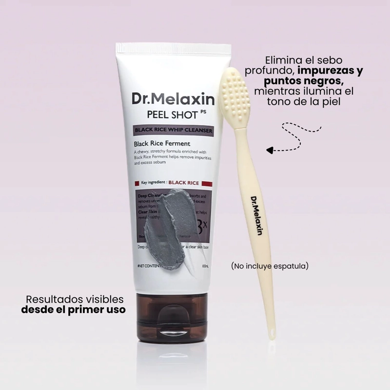 LIMPIADOR ESPUMA PARA POROS CON CARBON, TRIPLE ARCILLA Y LHA DR.MELAXIN 100ML - 3