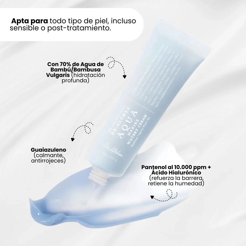 CREMA ACUOSA HIDRATANTE CON AGUA DE BAMBU Y ACIDO HIALURONICO DR.ALTHEA - 50ML - 4