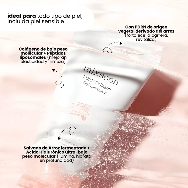 LIMPIADOR GEL CON PDRN VEGETAL DE ARROZ Y TRIPLE PE PTIDO MIXSOON - 100ML - 4