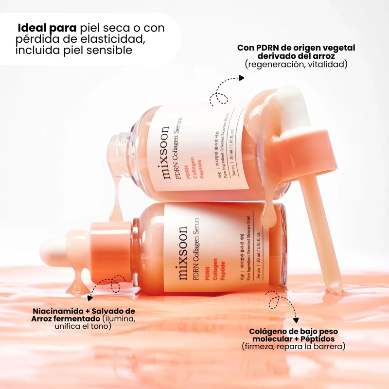 SERUM PDRN Y COLAGENO REAFIRMANTE E ILUMINADOR COREANO MIXSOON PDRN COLLAGEN - 30ML - 4