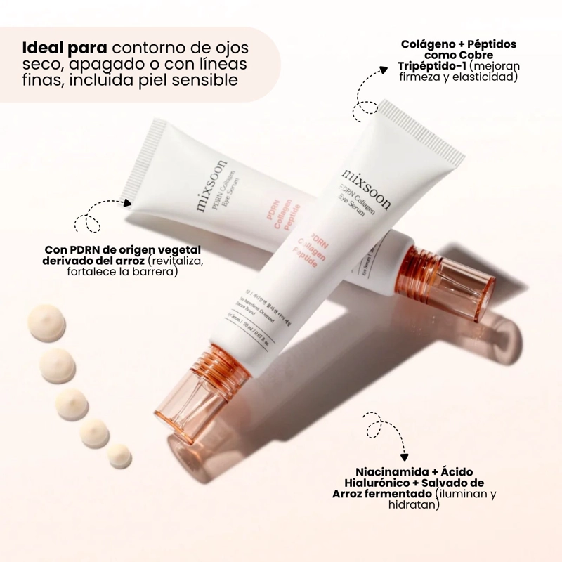 DE OJERAS PDRN Y COLAGENO COREANO HIDRATANTE NUTRITIVO MIXSOON - 20ML - 4