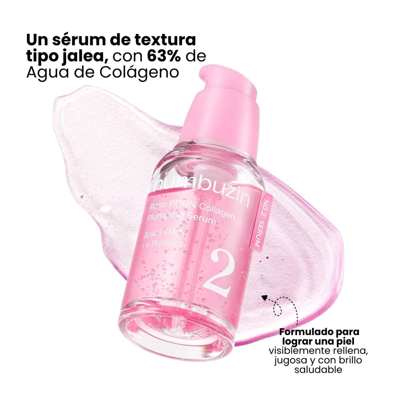 SERUM NO.2 RELLENADOR HIDRATANTE CON PDRN DE ROSA Y COLAGENO - 30ML NUMBUZIN - 2