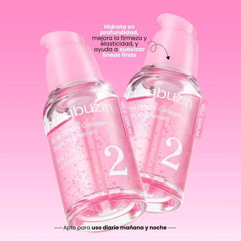 SERUM NO.2 RELLENADOR HIDRATANTE CON PDRN DE ROSA Y COLAGENO - 30ML NUMBUZIN - 3