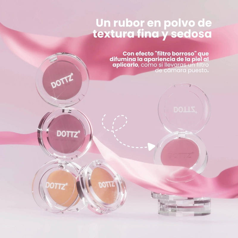 BLUSH RUBOR COREANO EN POLVO 2 TONOS MARCA DOTTZ - 5