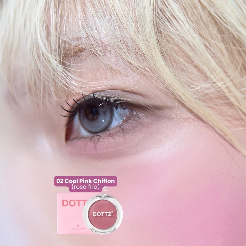 BLUSH RUBOR COREANO EN POLVO 2 TONOS MARCA DOTTZ - 7
