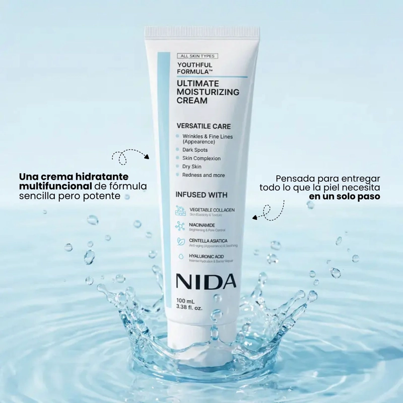 CREMA NIDA YOUTHFUL FORMULA COREANA HIDRATANTE ILUMINADORA CALMANTE - 100ML - 2