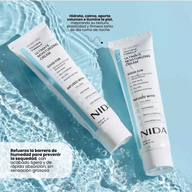 CREMA NIDA YOUTHFUL FORMULA COREANA HIDRATANTE ILUMINADORA CALMANTE - 100ML - 3