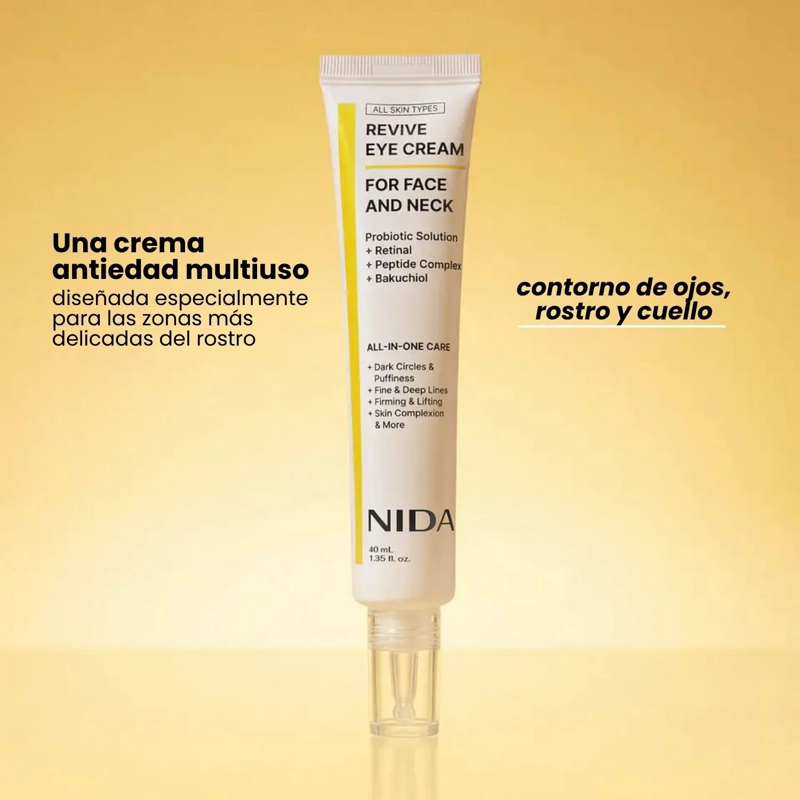 CREMA OJOS Y CUELLO NIDA REVIVE ANTIEDAD HIDRATANTE REVITALIZANTE -40ML - 2