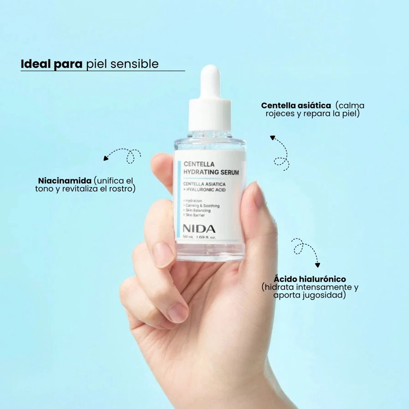 SERUM NIDA HIDRATANTE CALMANTE CON CENTELLA ASIATICA - 50ML - 4