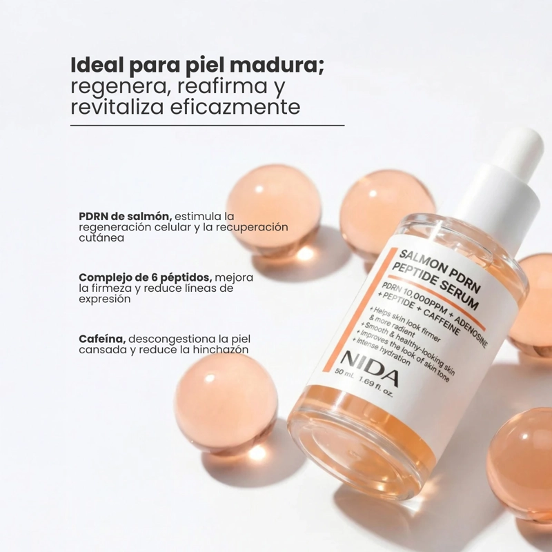 SERUM NIDA PDRN DE SALMON Y PEPTIDOS ANTIEDAD REAFIRMANTE - 50ML - 4
