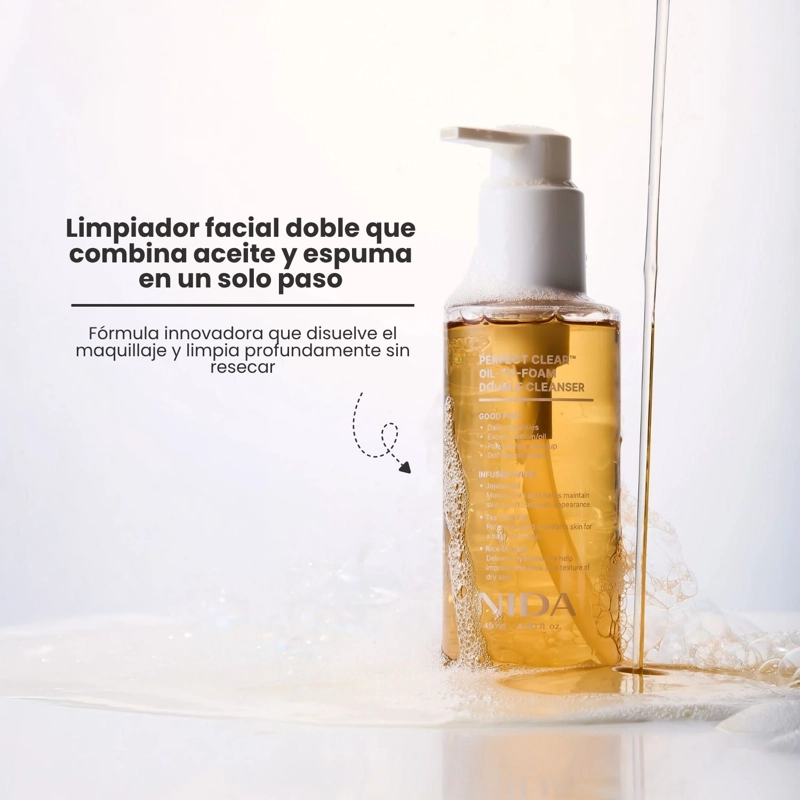 NIDA ACEITE LIMPIADOR PARA DOBLE LIMPIEZA PURIFICANTE SUAVIZANTE - 145 ML - 2
