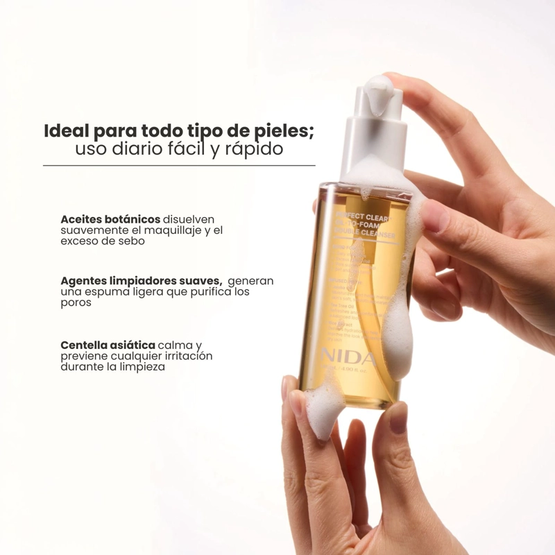NIDA ACEITE LIMPIADOR PARA DOBLE LIMPIEZA PURIFICANTE SUAVIZANTE - 145 ML - 4