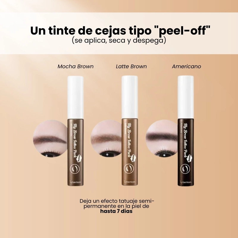 TINTE CEJAS FORMATO PEEL-OFF COREANO BERRISOM 3 TONOS - 5