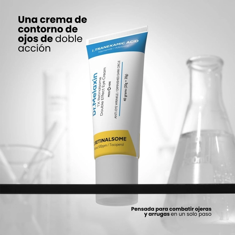 DOBLE CONTORNO DE OJOS ANTI ARRUGAS Y OJERAS CON RETINALSOME Y TXA DR.MELAXIN - 40G - 2