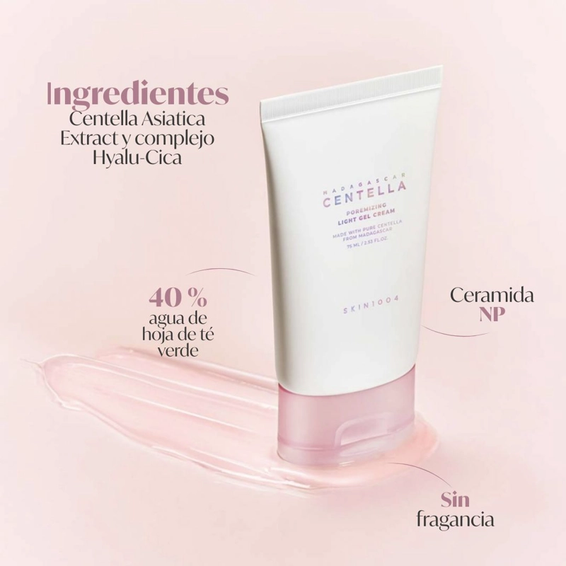 SKIN1004 CREMA GEL FACIAL CENTELLA DE MADAGASCAR POREMIZING 75 ML - 3