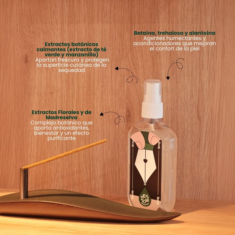 BRUMA CORPORAL Y CAPILAR HEYTOM GENTLE WRITER CON FRAGANCIA AMADERADA Y HERBAL 105ML - 4