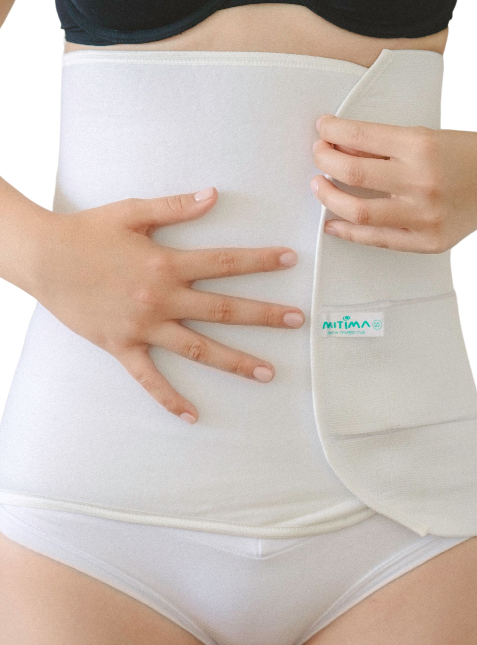 FAJA POST PARTO FELPA MUJER MITIMA MATERNAL 4 BANDAS - 1