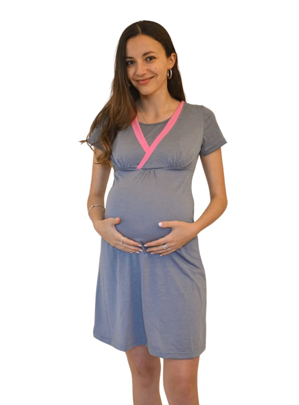 CAMISOLA MATERNAL Y LACTANCIA PLOMO GUM - 2