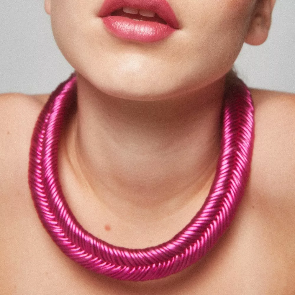MARIA LA BIYUX COLLAR ESPIGA FUCSIA - 2