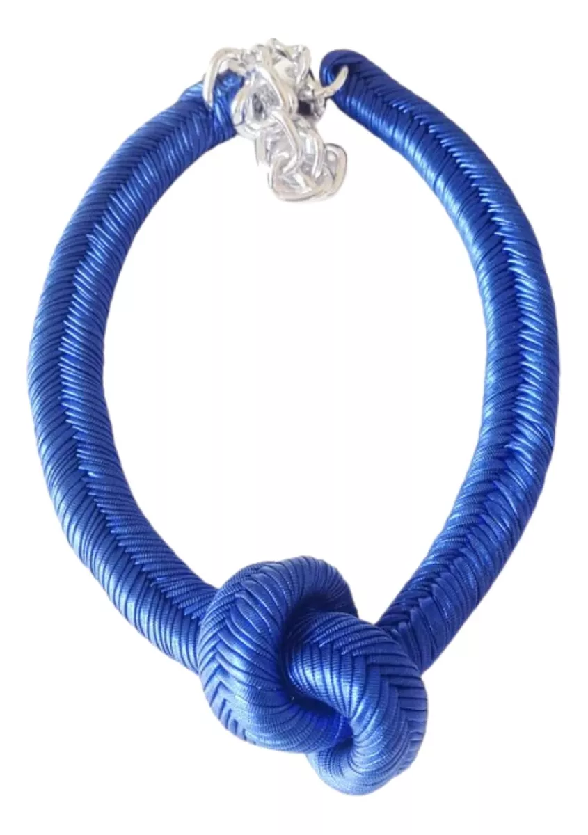 MARIA LA BIYUX COLLAR NUDO AZUL