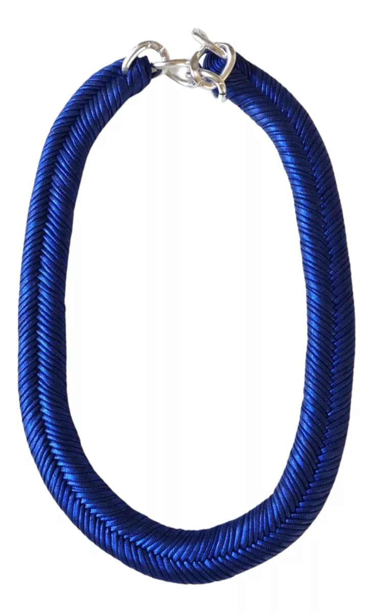 MARIA LA BIYUX COLLAR BLUE METALLIC - 1