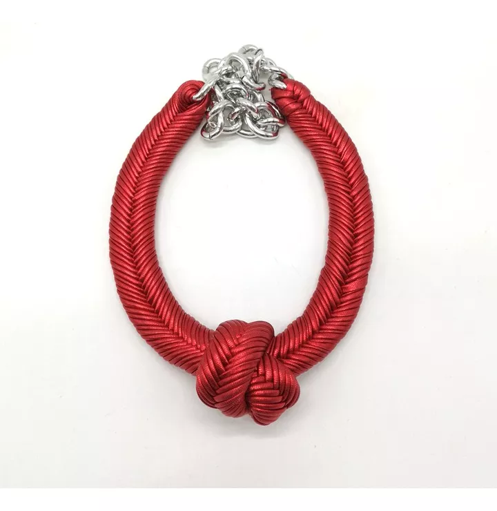 MARIA LA BIYUX COLLAR NUDO ROJO - 1