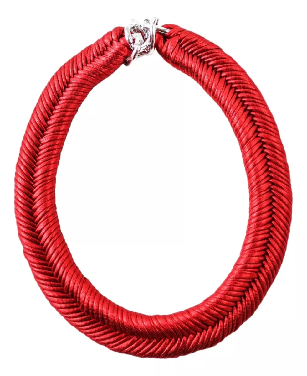MARIA LA BIYUX COLLAR RED METALLIC - 1