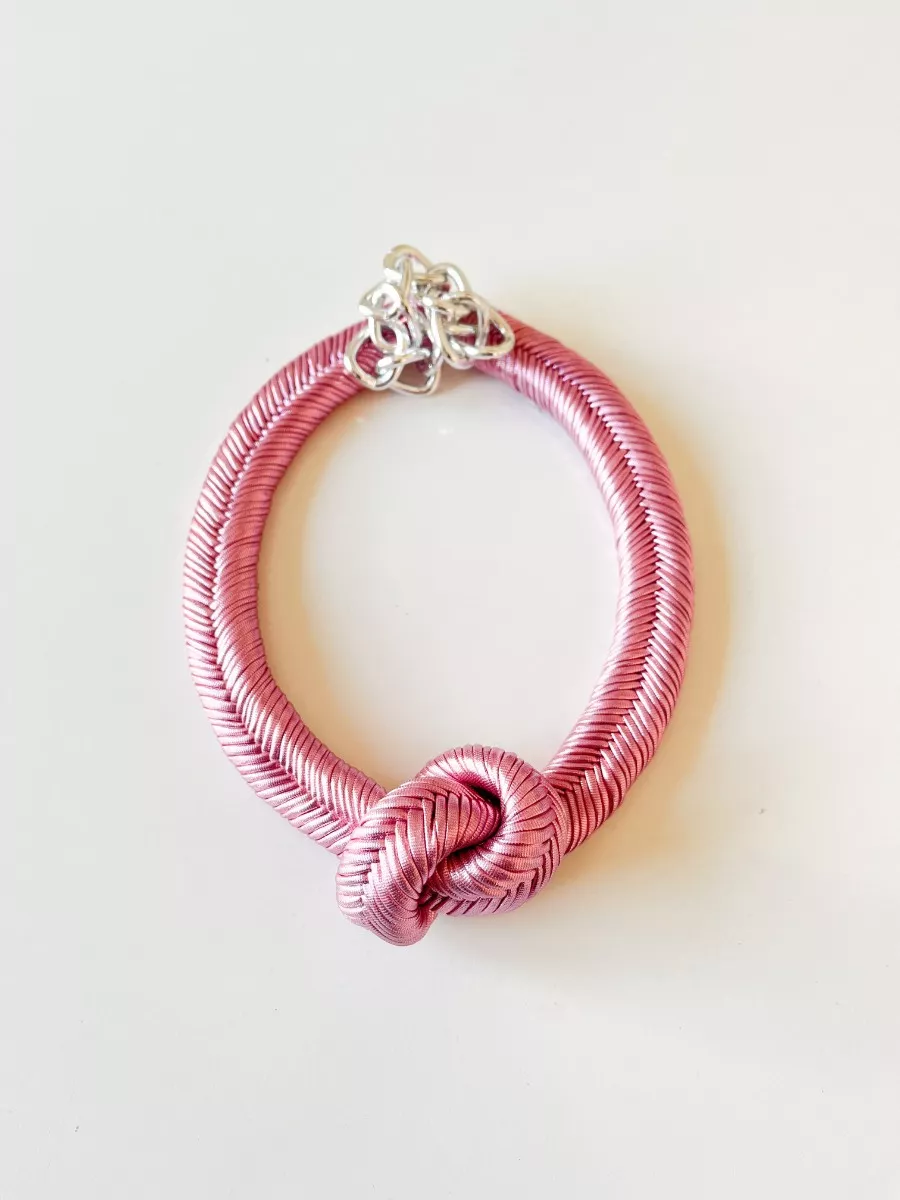 MARIA LA BIYUX COLLAR NUDO ROSADO - 1