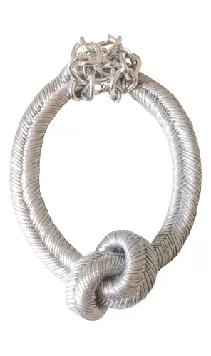MARIA LA BIYUX COLLAR NUDO PLATEADO - 1