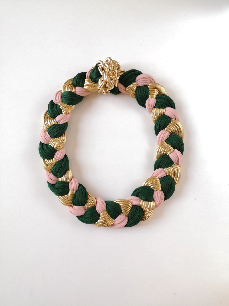 MARIA LA BIYUX COLLAR GREEN & PINK - 1